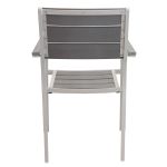 XANTHUS - poltrona da giardino in alluminio e polywood impilabile