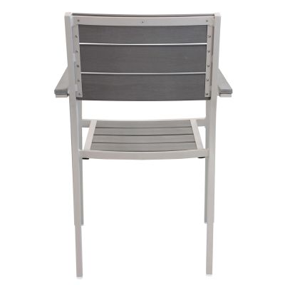 XANTHUS - poltrona da giardino in alluminio e polywood impilabile