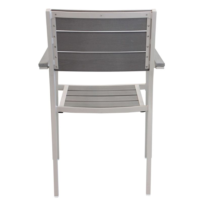 XANTHUS - poltrona da giardino in alluminio e polywood impilabile