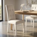 JACQUELYN - sedia moderna ecopelle con 4 bottoni