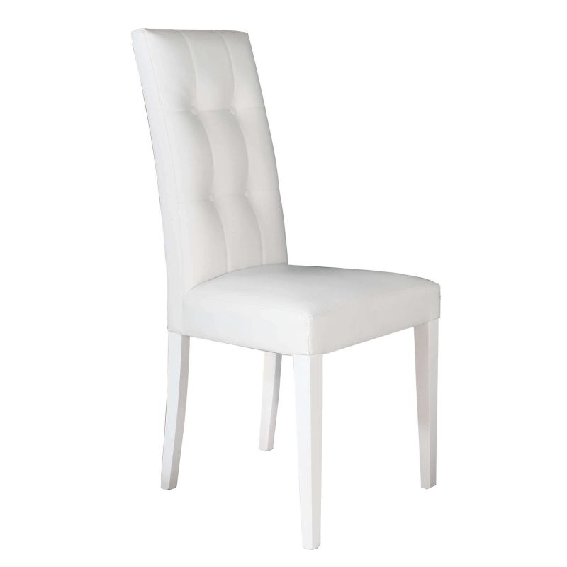 JACQUELYN - sedia moderna ecopelle con 4 bottoni