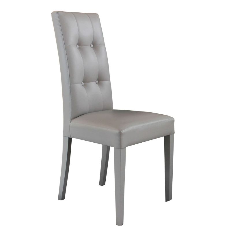JACQUELYN - sedia moderna ecopelle con 4 bottoni