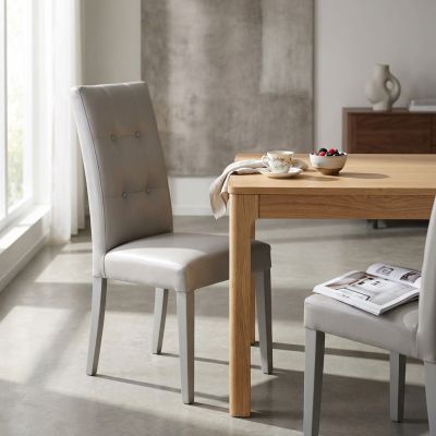 JACQUELYN - sedia moderna ecopelle con 4 bottoni