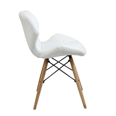 NAOMIE - sedia moderna in ecopelle e legno