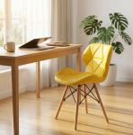 NAOMIE - sedia moderna in ecopelle e legno