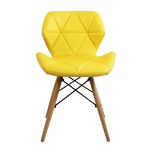 NAOMIE - sedia moderna in ecopelle e legno