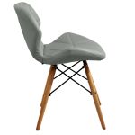 NAOMIE - sedia moderna in ecopelle e legno