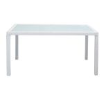 AXONA - tavolo intreccio in rattan sintetico e vetro