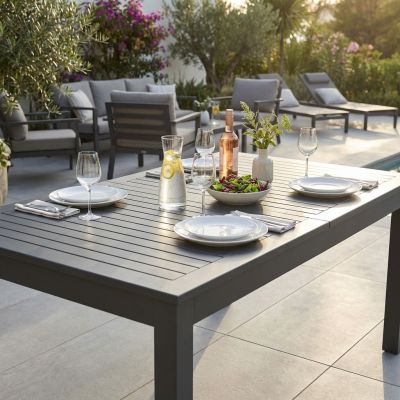 ARGENTUM - tavolo da giardino allungabile in alluminio da 150