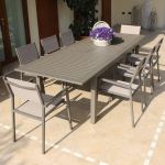 ARGENTUM - tavolo da giardino allungabile in alluminio da 150
