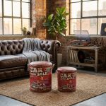 THEODORE - set di 2 pouf contenitore tondo poggiapiedi