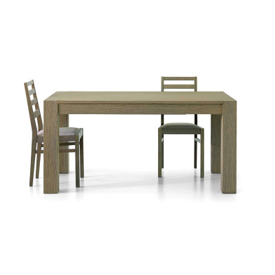 ELVIS - tavolo da pranzo moderno allungabile in rovere seppia spazzolato