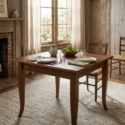 GEOFFREY - tavolo da pranzo allungabile a libro in legno massello