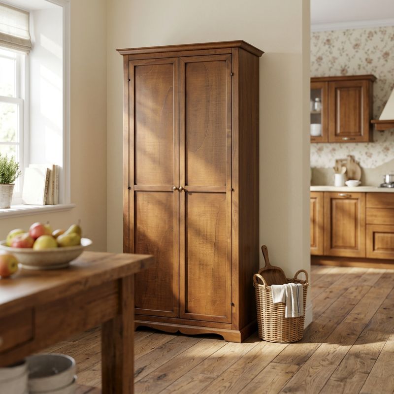 DEVEREUX - armadio porta scope in legno massello