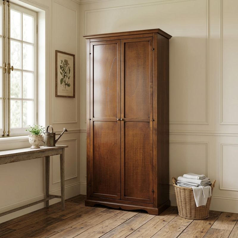 DEVEREUX - armadio porta scope in legno massello