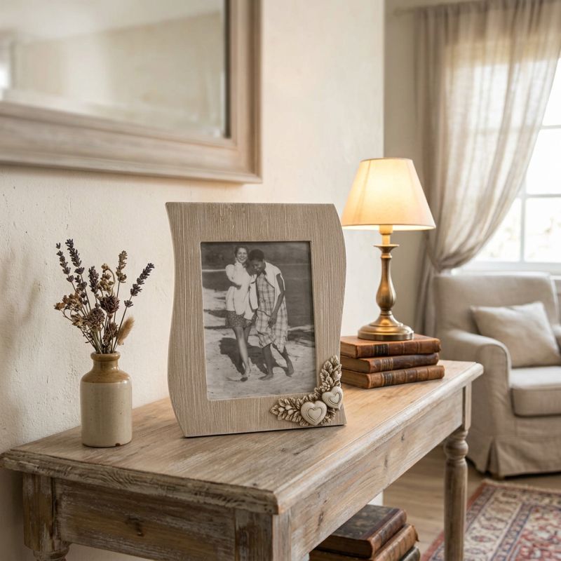 portafoto shabby chic onda cm 18,5 x 2,5 x 24,5 h