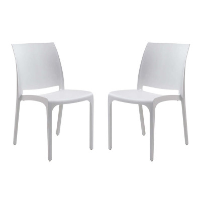 VOLGA - sedia da giardino in plastica set da 2