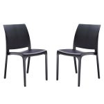 VOLGA - sedia da giardino in plastica set da 2