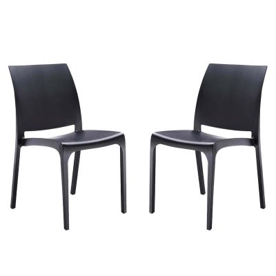 VOLGA - sedia da giardino in plastica set da 2