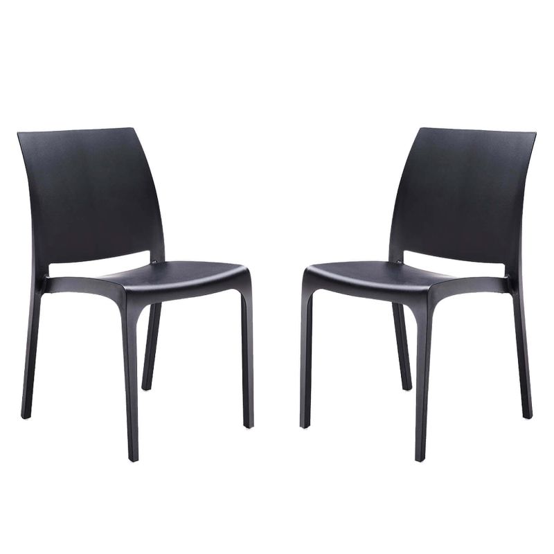 VOLGA - sedia da giardino in plastica set da 2