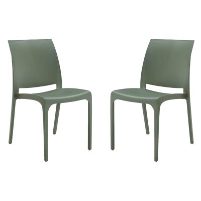 VOLGA - sedia da giardino in plastica set da 2