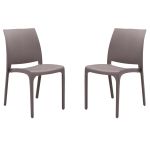 VOLGA - sedia da giardino in plastica set da 2