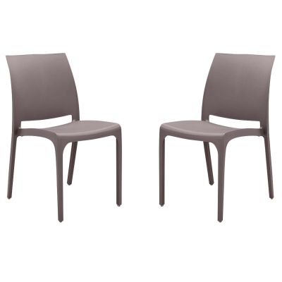 VOLGA - sedia da giardino in plastica set da 2