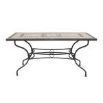 VENTUS - set tavolo in cm 160 x 90 x 74 h con 6 poltrone Ventus