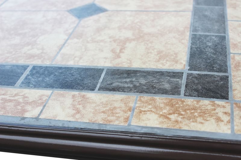 VENTUS - set tavolo in ferro cm 80 x 80 x 74 h con 4 poltrone Ventus