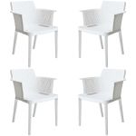 MAKKA - poltrona da esterno ed interno in plastica set da 4
