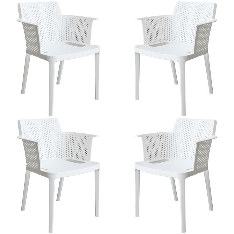MAKKA - poltrona da esterno ed interno in plastica set da 4