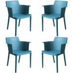 MAKKA - poltrona da esterno ed interno in plastica set da 4