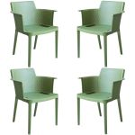 MAKKA - poltrona da esterno ed interno in plastica set da 4
