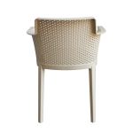 MAKKA - poltrona da esterno ed interno in plastica set da 4