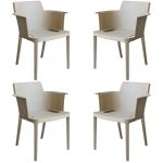 MAKKA - poltrona da esterno ed interno in plastica set da 4