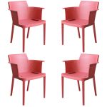 MAKKA - poltrona da esterno ed interno in plastica set da 4