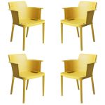 MAKKA - poltrona da esterno ed interno in plastica set da 4