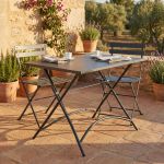 ROMANUS - tavolo in acciaio pieghevole da esterno