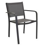 SPLENDOR - poltrona da giardino in alluminio e textilene impilabile