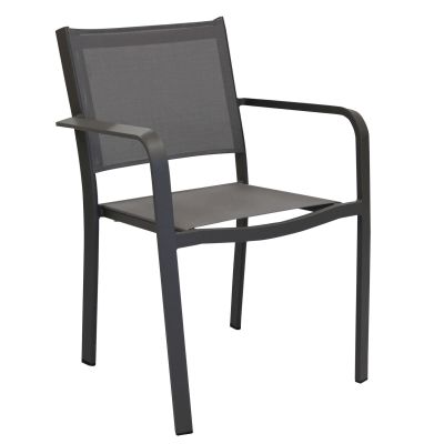 SPLENDOR - poltrona da giardino in alluminio e textilene impilabile