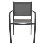 SPLENDOR - poltrona da giardino in alluminio e textilene impilabile