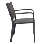 SPLENDOR - poltrona da giardino in alluminio e textilene impilabile