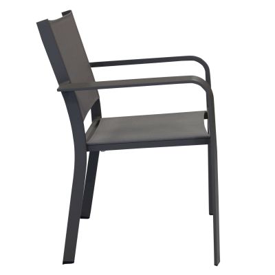 SPLENDOR - poltrona da giardino in alluminio e textilene impilabile