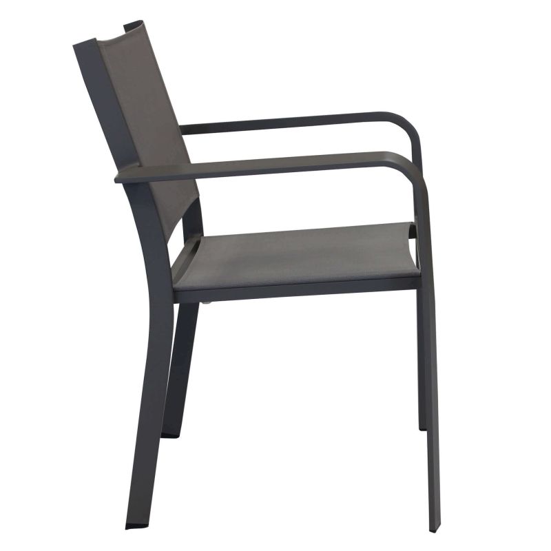 SPLENDOR - poltrona da giardino in alluminio e textilene impilabile