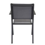 SPLENDOR - poltrona da giardino in alluminio e textilene impilabile