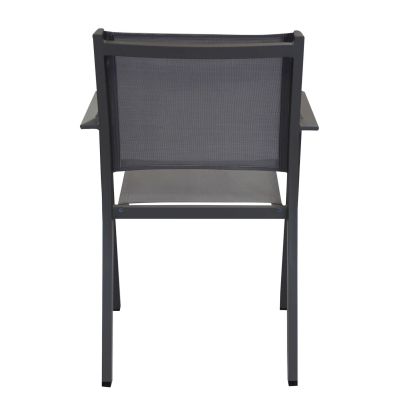 SPLENDOR - poltrona da giardino in alluminio e textilene impilabile