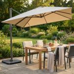 BACTRUS - ombrellone da giardino decentrato 3 x 4 m