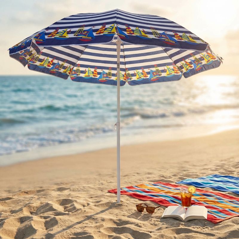 ombrellone da spiaggia tnt tondo 1,80 m / palo da 22 mm