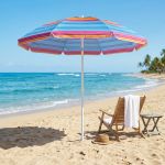 ombrellone da spiaggia tnt tondo 2 m / palo da 32 mm