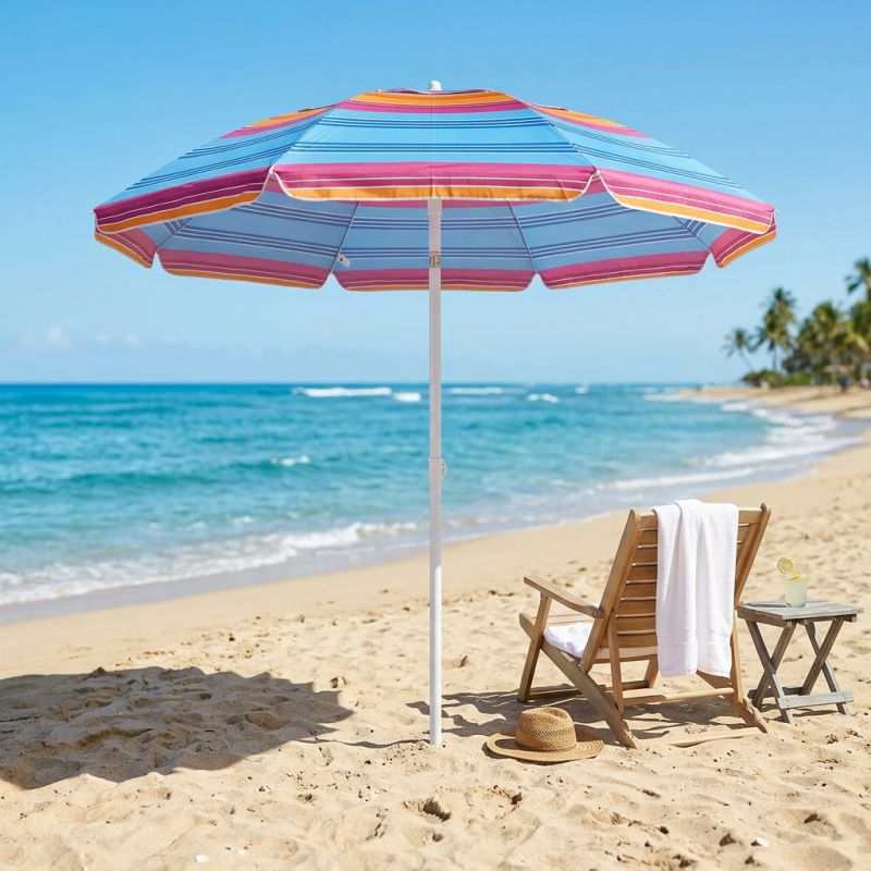 ombrellone da spiaggia tnt tondo 2 m / palo da 32 mm